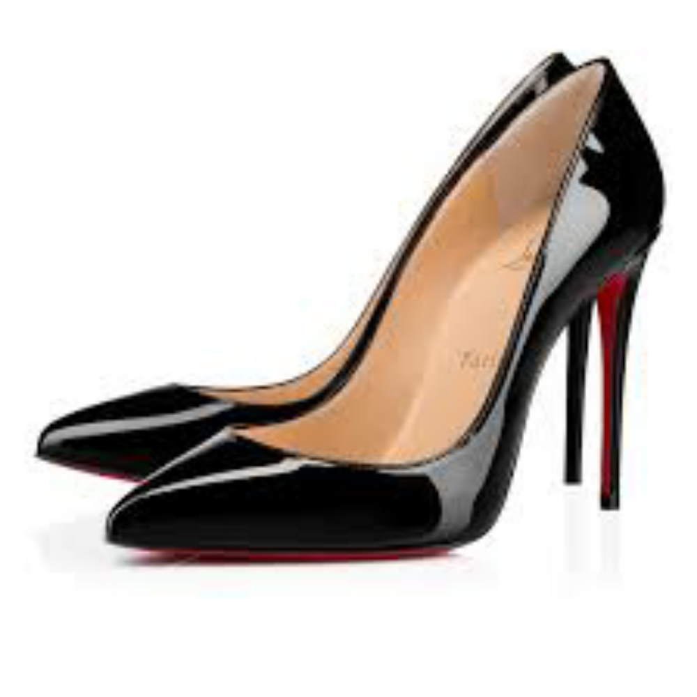 Christian Louboutin Pigalle Follies Black Patent Leather 100MM - Picture 2 of 16